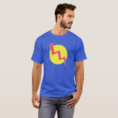 Retro Yellow en Red Lightning Bolt Shirt (Voorkant volledig)