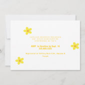 Retro Yellow Flower Baby shower Kaart (Achterkant)