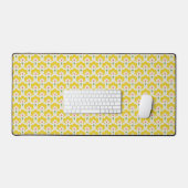 Retro Yellow Flower Garden Pattern Bureaumat (Keyboard & Muis)