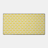 Retro Yellow Flower Garden Pattern Bureaumat (Voorkant)