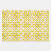 Retro Yellow Flower Garden Pattern Inpakpapier Vel (Voorkant 3)