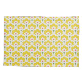 Retro Yellow Flower Garden Pattern Kussensloop (Achterkant)