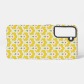 Retro Yellow Flower Garden Pattern Samsung Galaxy Hoesje (Achterkant horizontaal)