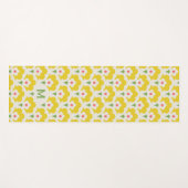 Retro Yellow Flower Garden Pattern Yogamat (Voorkant (horizontaal))
