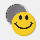 Retro Yellow Happy Face Magneet (Voorkant / Achterkant)