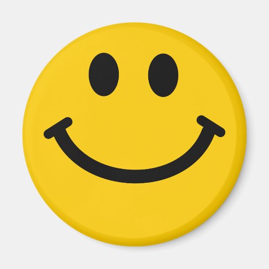 Retro Yellow Happy Face Magneet (Voorkant)