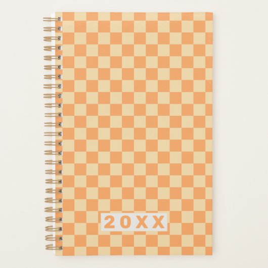 Retro Yellow Orange Checkerboard 2026 (Devant)