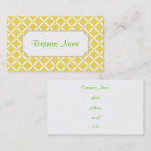 Retro Yellow Pattern Visitekaartje (Voorkant / Achterkant)