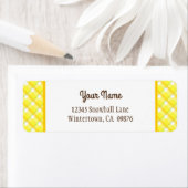 Retro Yellow Pset Editable Return Address Label (Insitu)