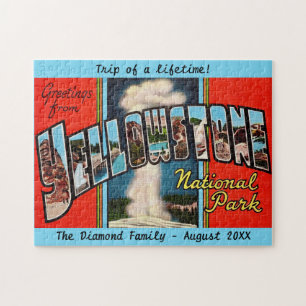 Retro Yellowstone National Park 11x14 Legpuzzel