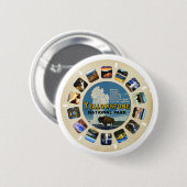 Retro  Yellowstone National Park Souvenir Ronde Button 5,7 Cm (Voorkant /achterkant)
