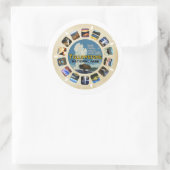 Retro Yellowstone National Park Souvenir Ronde Sticker (Tas)