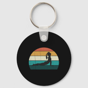 Retro Yoga Houden Vintage Mind Meditatie Lichaam W Sleutelhanger