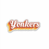 Retro Yonkers New York Sticker (Voorkant)