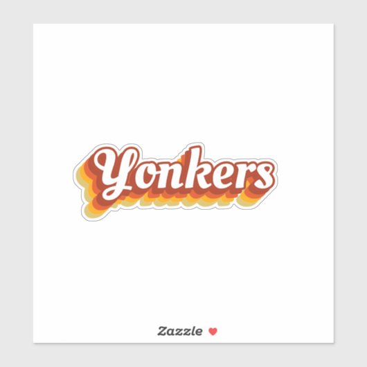 Retro Yonkers New York Sticker (Vel)