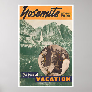 Retro Yosemite Kunst Vintage Nationale Parken Post Poster