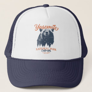 Retro Yosemite National Park California Black Beer Trucker Pet