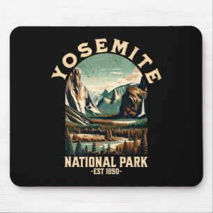 Retro Yosemite National Park VS Vintage Wandelen Muismat
