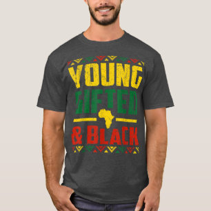 Retro Young Gifted & Black History Melanin African T-shirt