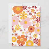 Retro Young Wild Three Floral 3rd Birthday Kaart (Achterkant)