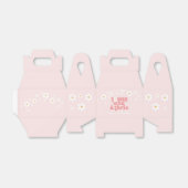 Retro Young Wild Three Roze Daisy Favor Box Bedankdoosjes (Uitgevouwen)