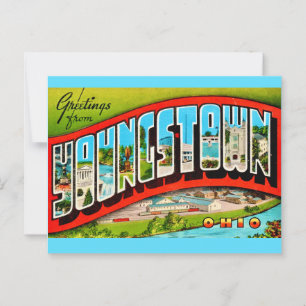 Retro Youngstown Ohio ansichtkaart Briefkaart
