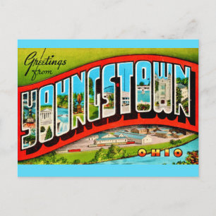 Retro Youngstown Ohio ansichtkaart Briefkaart