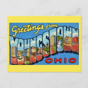 Retro Youngstown Ohio Groet  Briefkaart