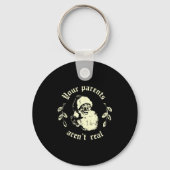 Retro Your Parents Aren't Real Santa Funny Christm Sleutelhanger (Voorkant)