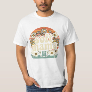 Retro Zachte Mama Vintage Groovy Zonsondergang Mad T-shirt