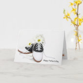 retro zadelschoenen met witte Moederdag Kaart (Gele Bloem)