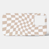 Retro Zand Roos Roze Stempel Afgevuurd Checkerboar Case-Mate iPhone Case (Achterkant (horizontaal))