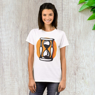 Retro zandloper minimalistische tijd t-shirt