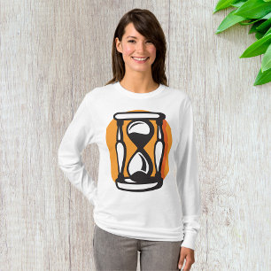 Retro zandloper minimalistische tijd t-shirt