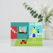 Retro Zaterdagochtend Briefkaart (Staand voorkant)