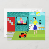 Retro Zaterdagochtend Briefkaart (Voorkant / Achterkant)