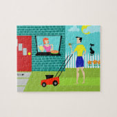 Retro zaterdagochtend Puzzle Legpuzzel (Horizontaal)