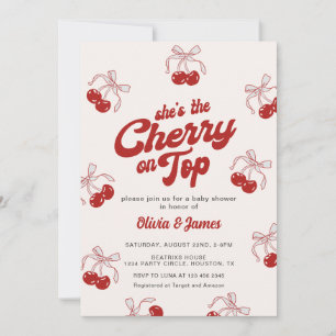 Retro Ze is de Cherry op Top Trendy Baby shower Kaart