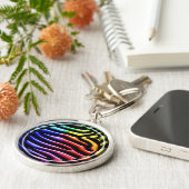 Retro Zebra 1 Sleutelhanger (Zijkant)