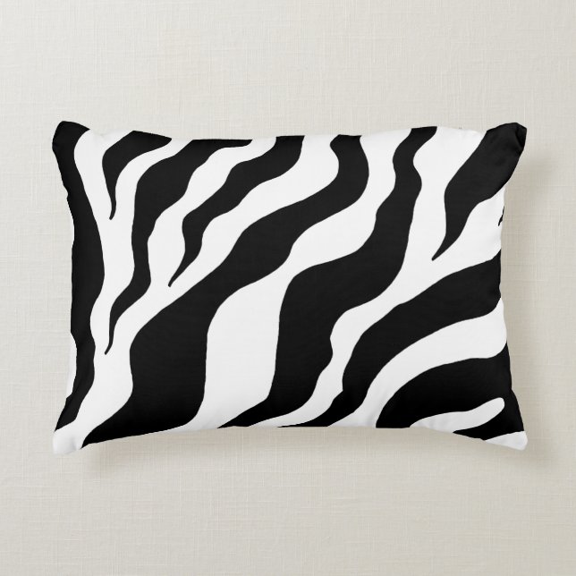 Retro Zebra Dierenprint Kussen (Voorkant)