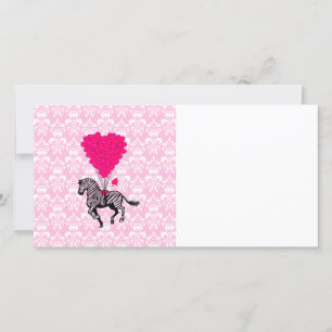 Retro zebra & roze hartballonnen