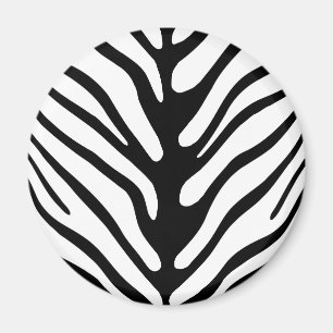 Retro zebra streep motief magneet