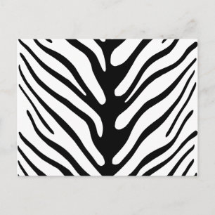 Retro Zebra Stripe Motif Briefkaart