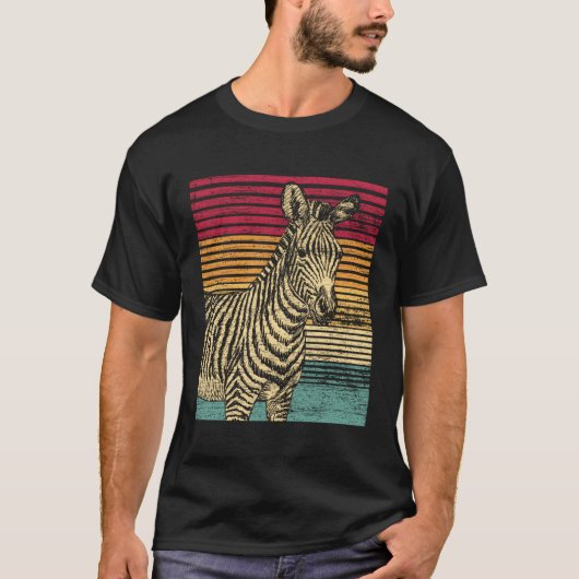 Retro Zebra T-shirt (Voorkant)