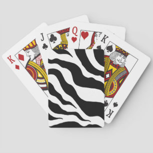 Retro zebraprint speelkaarten 