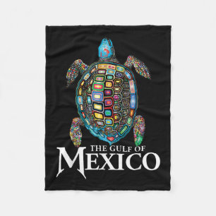 Retro Zee schildpad Golf van Mexico nooit vergeten Fleece Deken