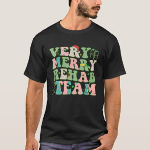 Retro Zeer Merry Rehab Team Xmas Therapie Squad SL T-shirt