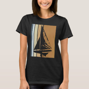 Retro Zeilboot Skipper Schip Catamaran Jacht Zeil T-shirt
