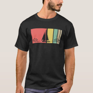 Retro Zeilboot Skipper Schip Catamaran Jacht Zeil T-shirt