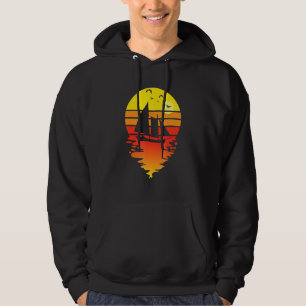 Retro Zeilboot Zeilboot Eigenaar Kapitein Zeilen Hoodie